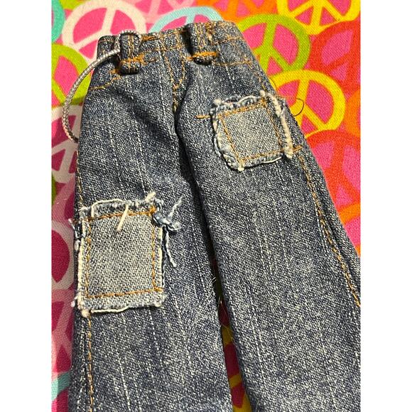 Bratz Boyz Dylan Doll Blue Jeans Patch Silver Rope on Loops Back Pockets #20 - Picture 4 of 4